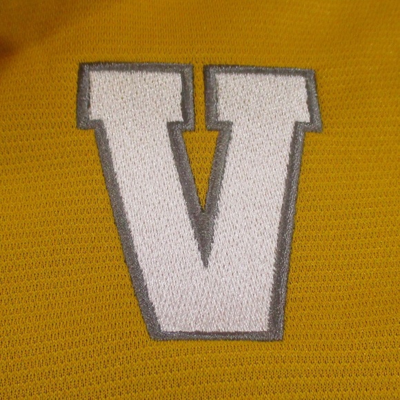 Valparaiso University Sweatshirt Men's Medium Yellow White 1/2 Zip Embroidered - Picture 6 of 10